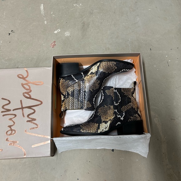 New Crown Vintage booties snake print - Picture 3 of 5